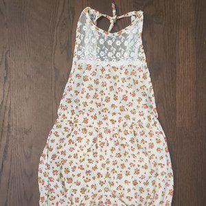 Kids Girls open-back romper shorts